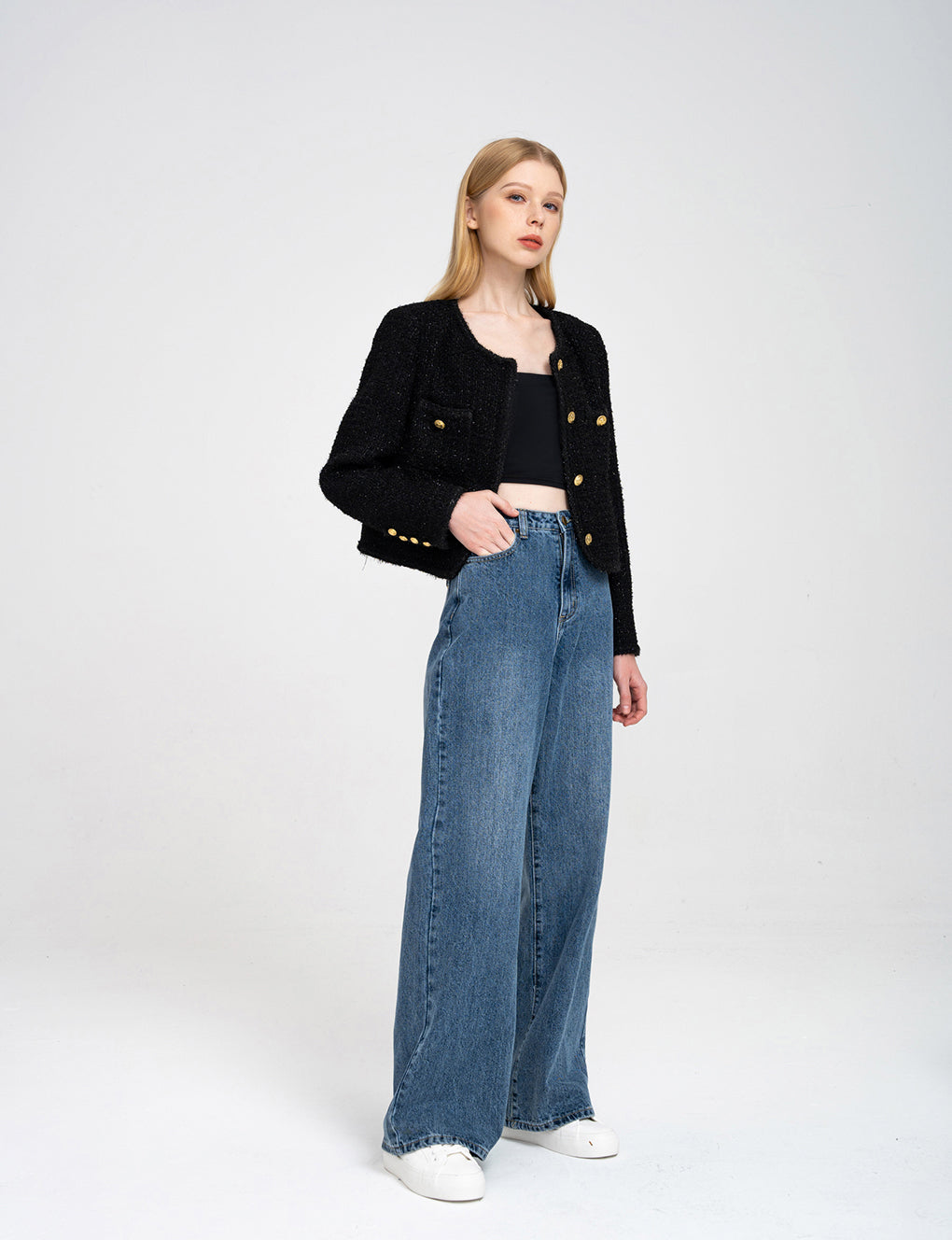 Wide-leg High-rise Denim Jeans