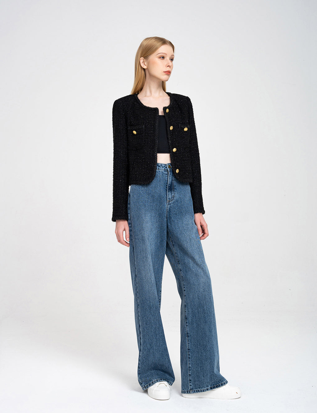 Wide-leg High-rise Denim Jeans