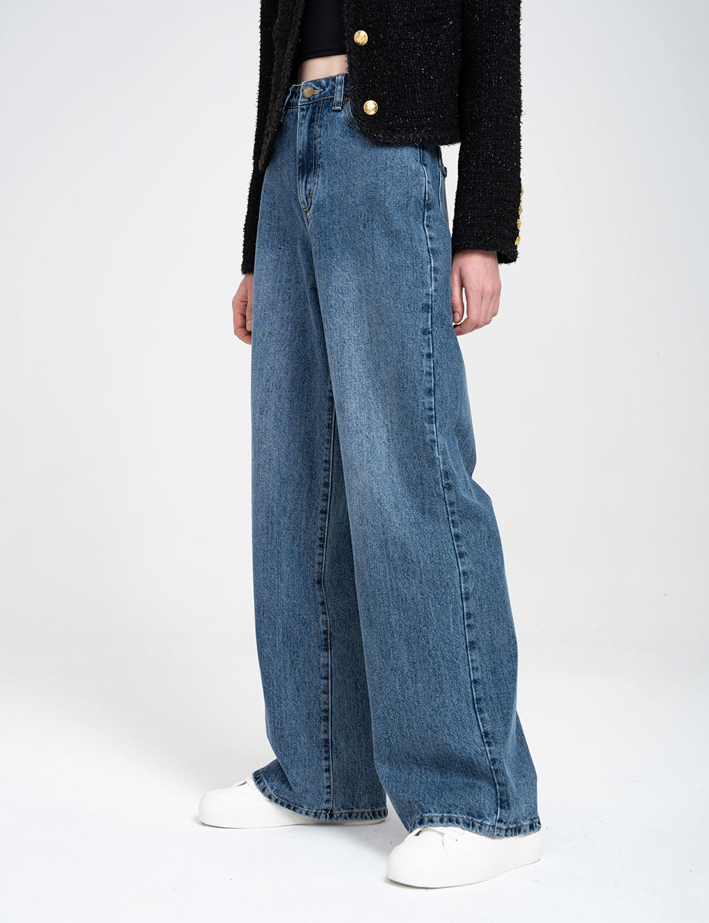 Wide-leg High-rise Denim Jeans