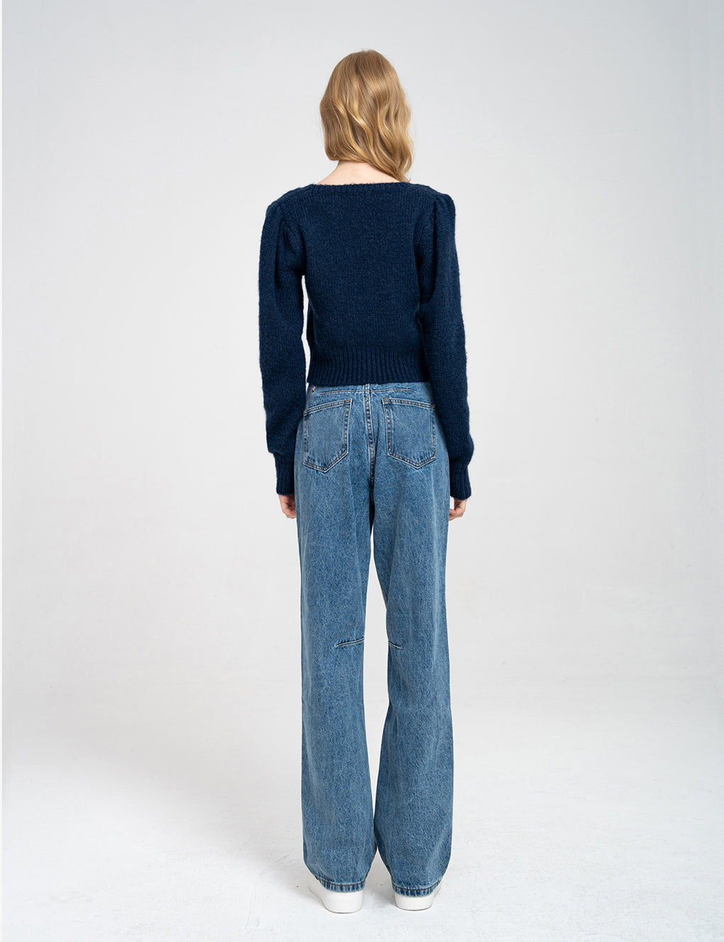 Cropped Floral-embroided Cable-knit Wool-blend Sweater